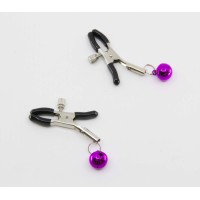 Love in Leather Purple Bell Clamps 